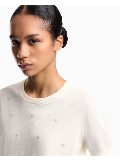 Maglia con ricamo micro aquile all over Emporio Armani | EW004398 AF15106.U1058